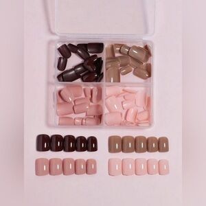 Press-On Nails Nude Color Set - 96 pieces